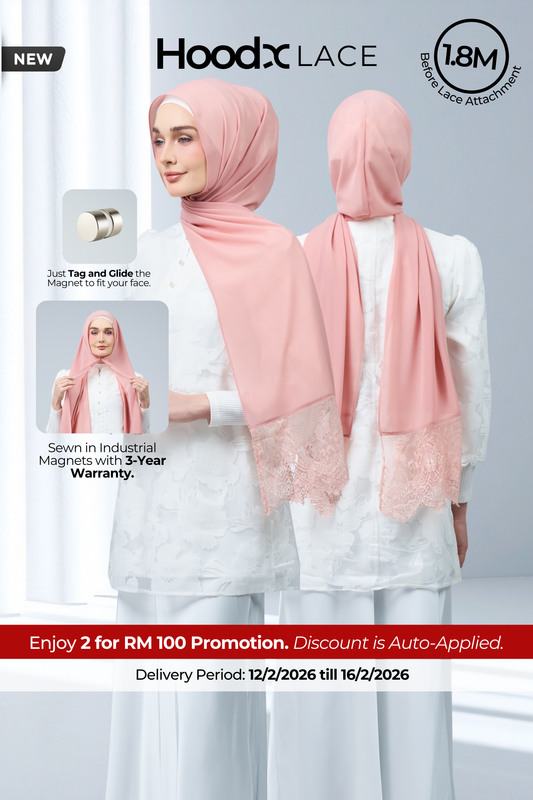 HoodX Lace in Oyster Pink