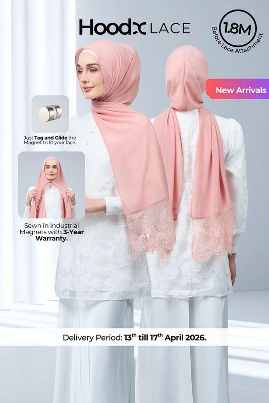 HoodX Lace in Oyster Pink