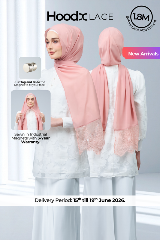 HoodX Lace in Oyster Pink