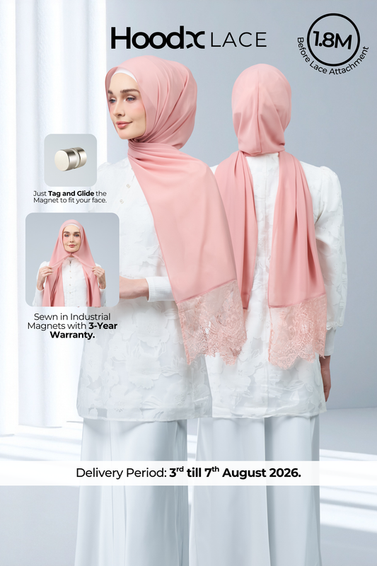 HoodX Lace in Oyster Pink