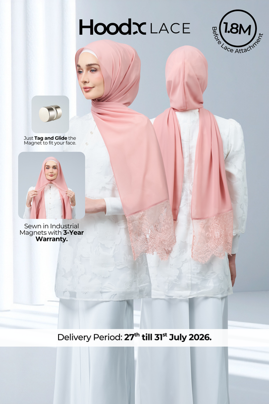 HoodX Lace in Oyster Pink