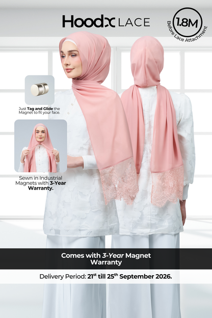 HoodX Lace in Oyster Pink
