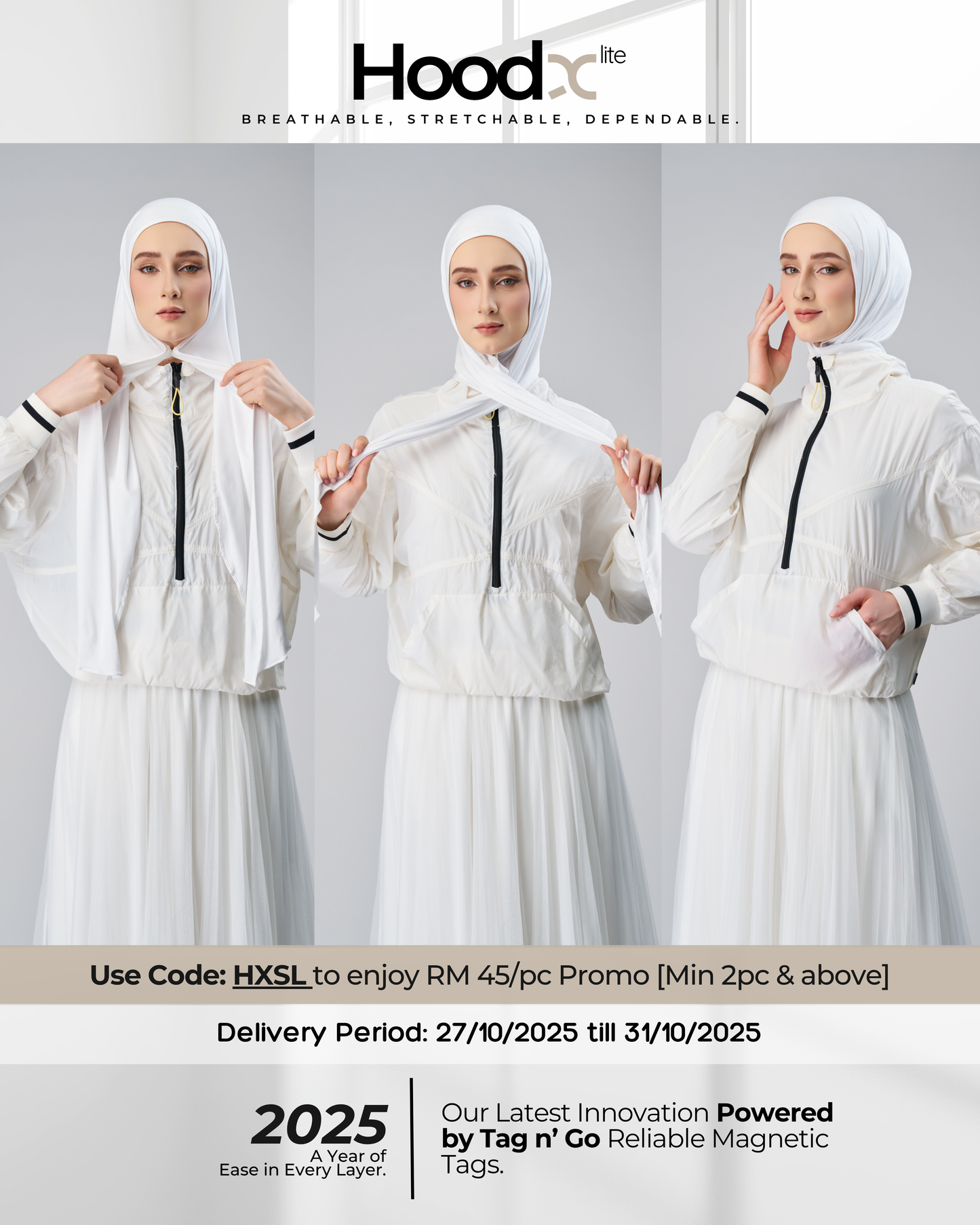 [★New] HoodX Lite in Pure White