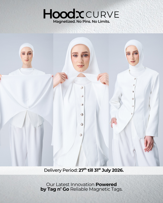 HoodX Curve in Pearl White [Korean Chiffon]