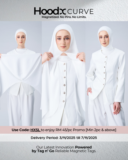 HoodX Curve in Pearl White