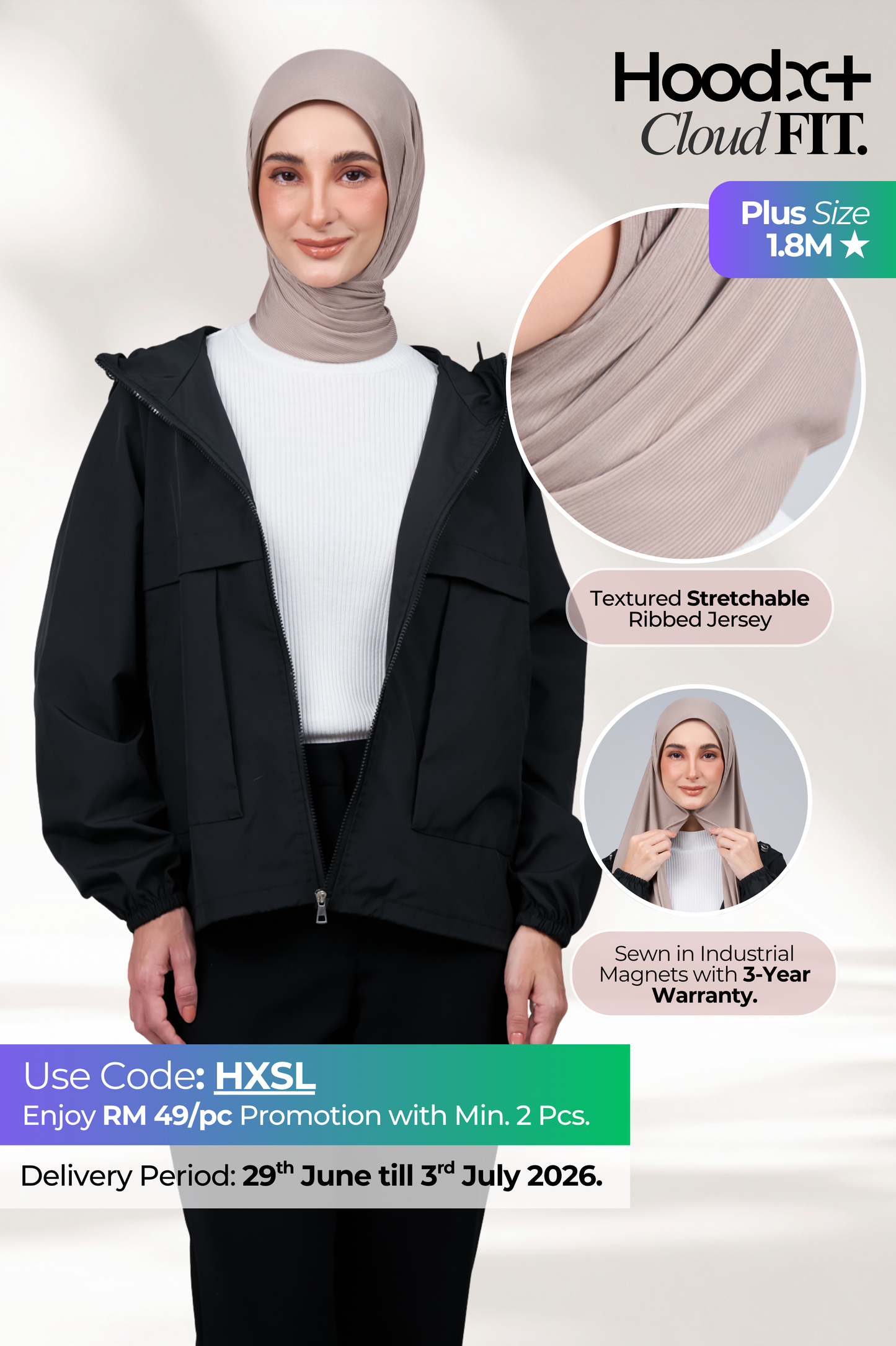 HoodX+ CloudFit in Perfect Nude