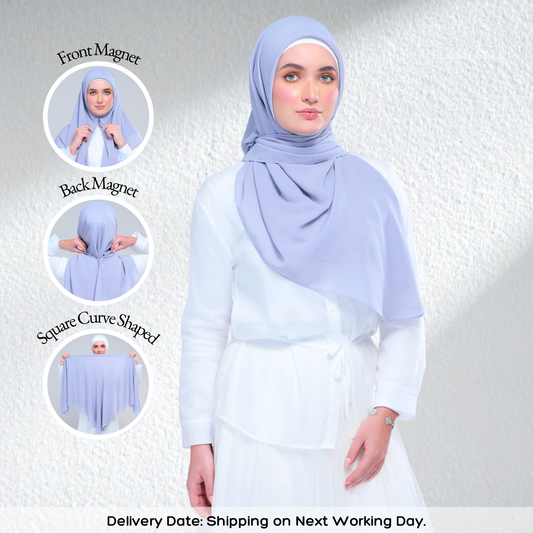 Instant Square Tag & Go l Cotton Voile in Periwinkle