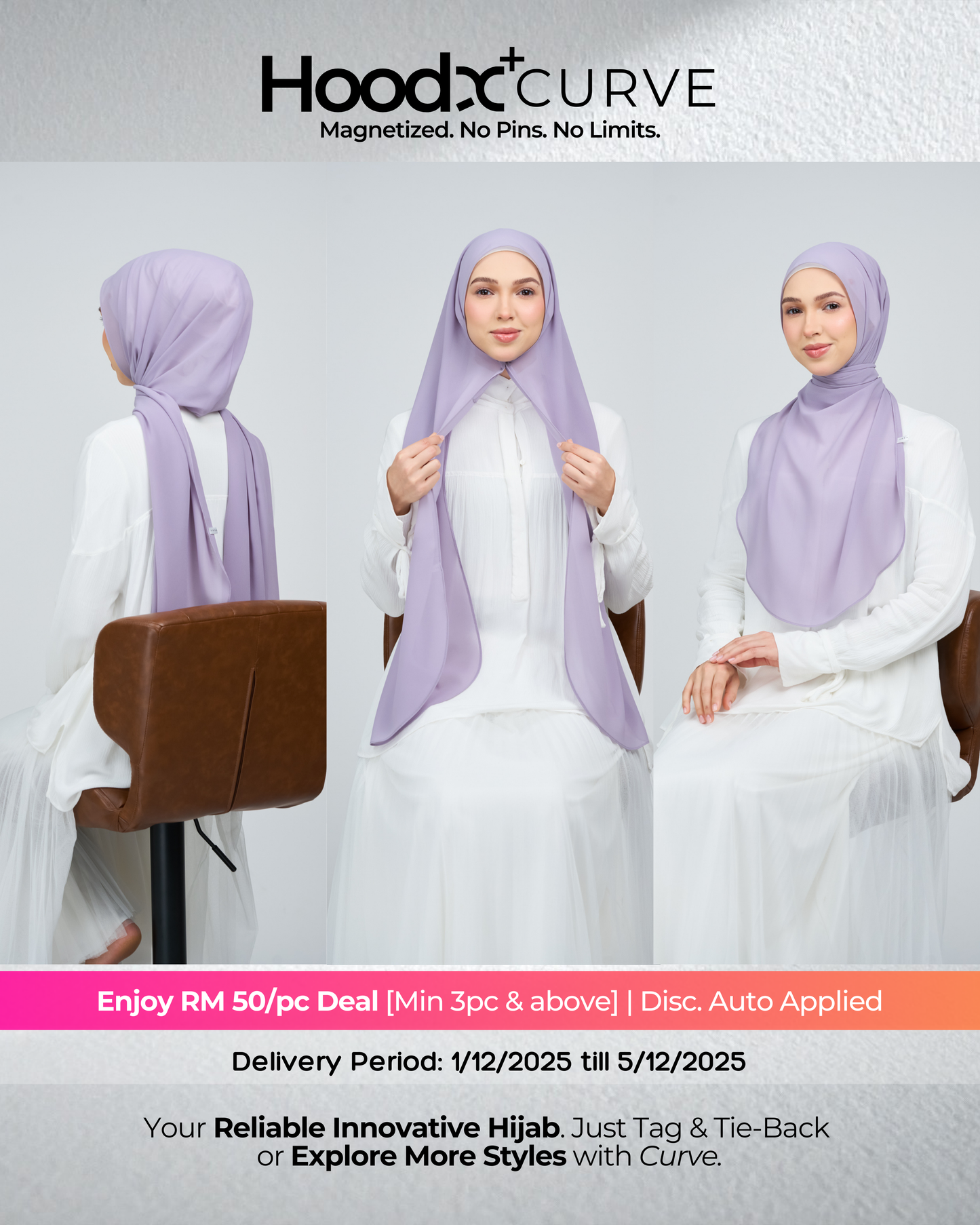 HoodX⁺Plus Curve in Petal