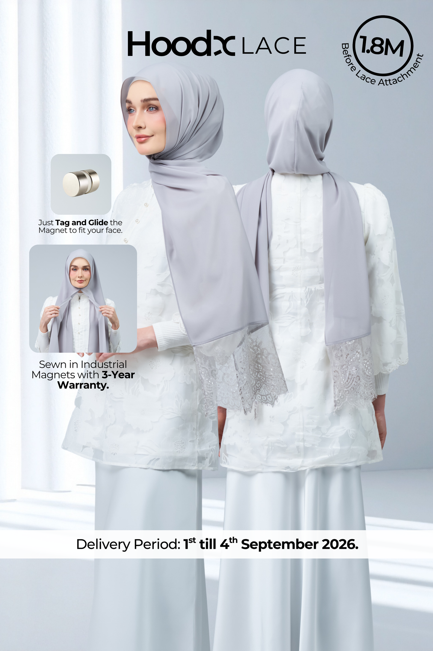 HoodX Lace in Pewter