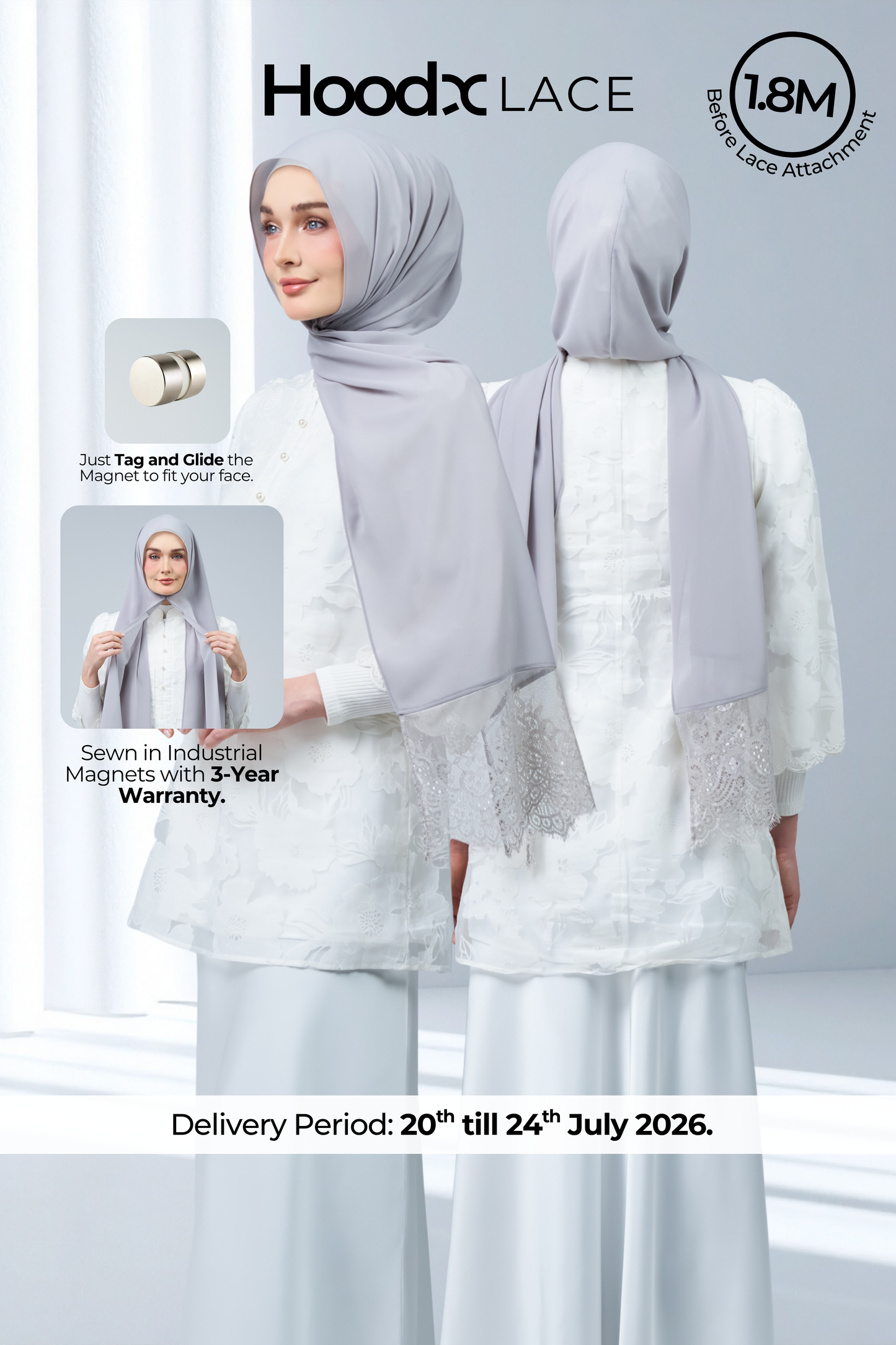HoodX Lace in Pewter