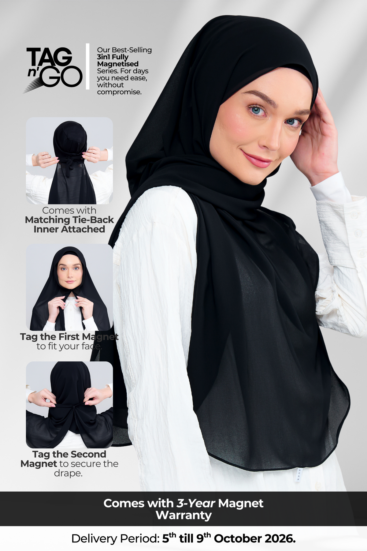 3IN1 Instant Faith Tag n' Go in Black