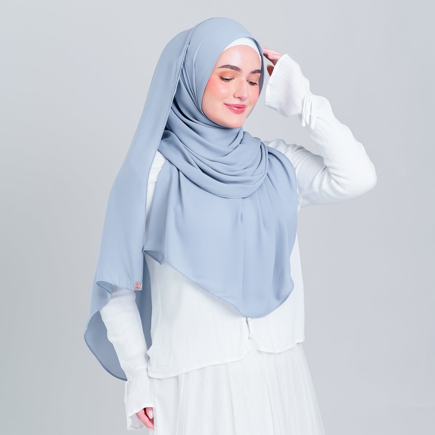 Tag n' Go Max [2M] | Premium Korean Chiffon in Powder Blue