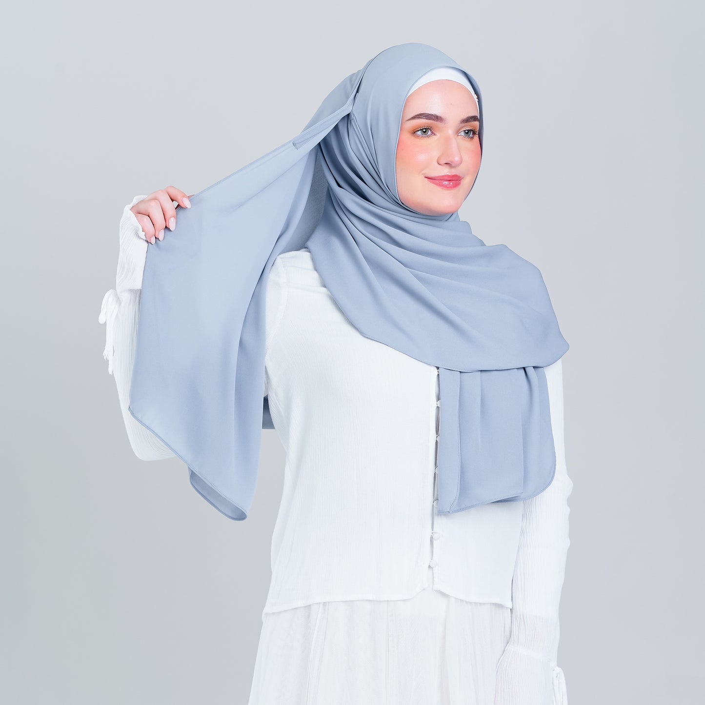 Tag n' Go Max [2M] | Premium Korean Chiffon in Powder Blue