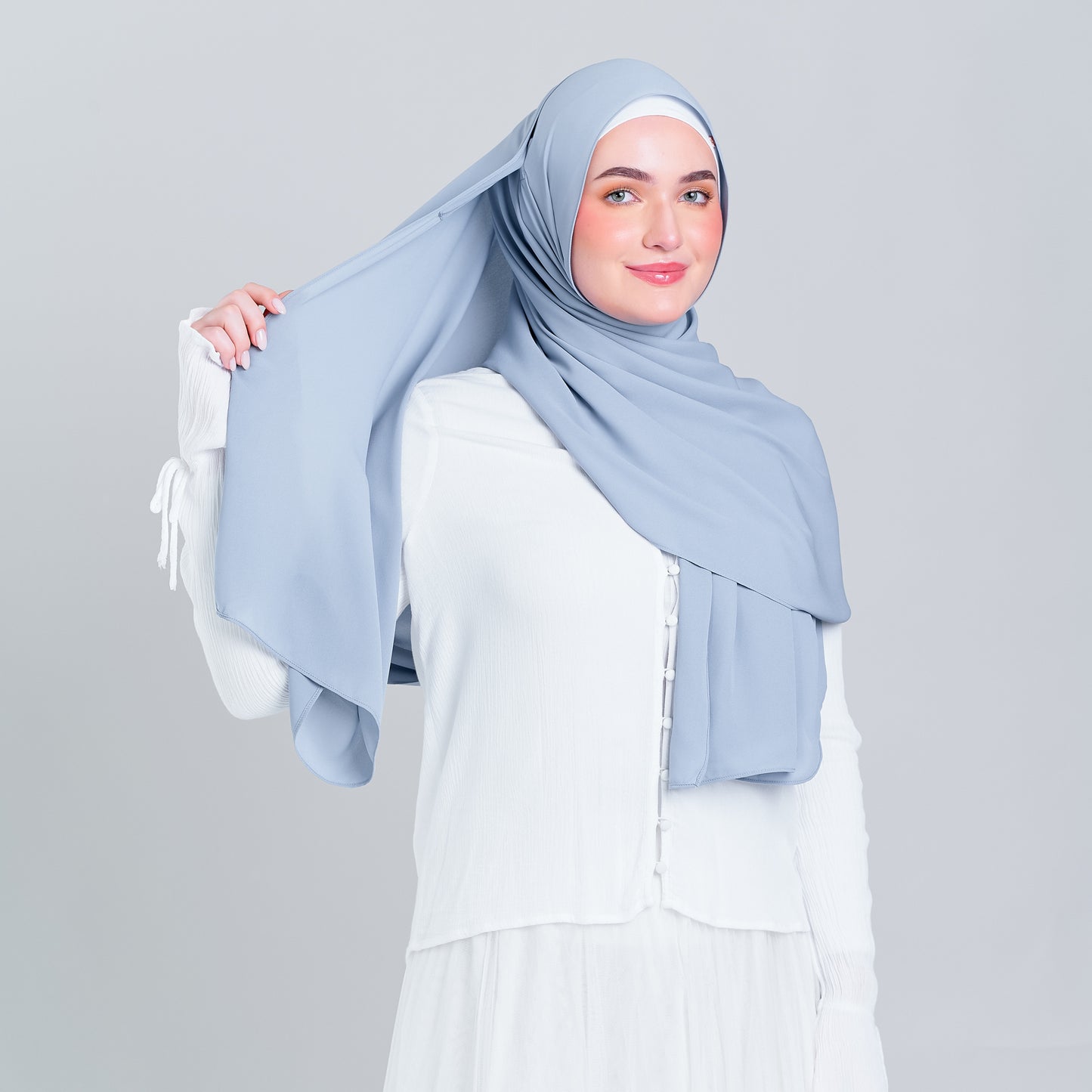 Tag n' Go Max [2M] | Premium Korean Chiffon in Powder Blue