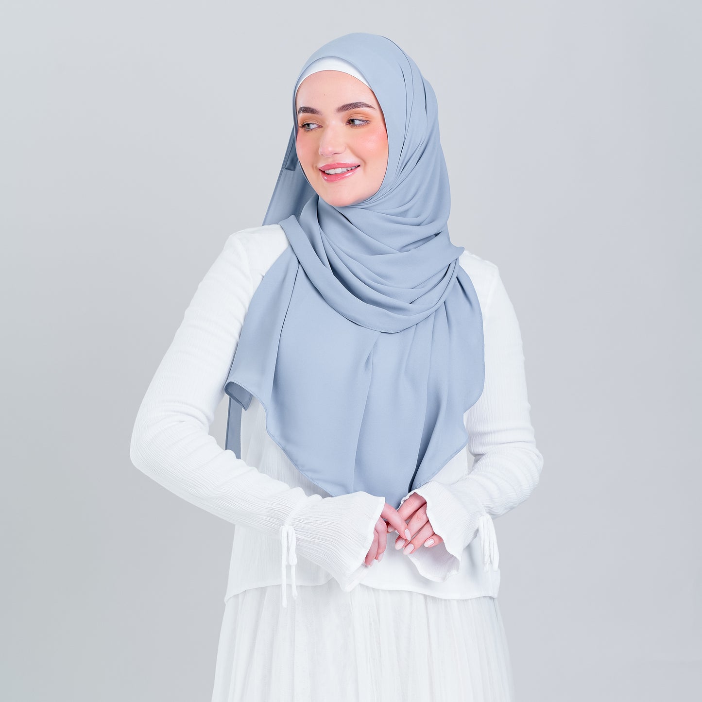 Tag n' Go Max [2M] | Premium Korean Chiffon in Powder Blue