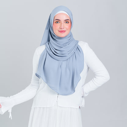 Tag n' Go Max [2M] | Premium Korean Chiffon in Powder Blue