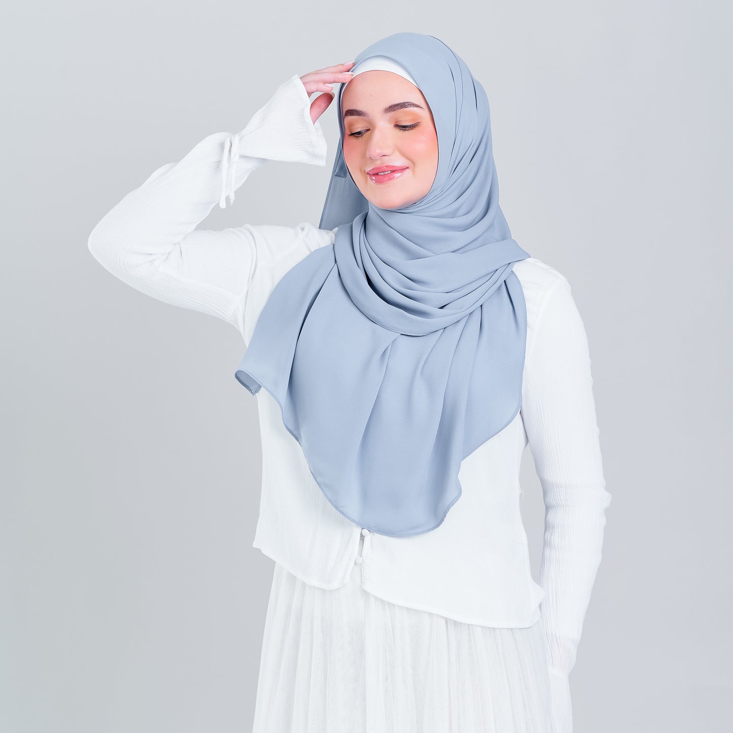 Tag n' Go Max [2M] | Premium Korean Chiffon in Powder Blue