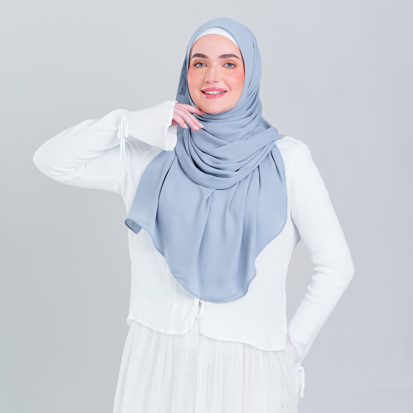 Tag n' Go Max [2M] | Premium Korean Chiffon in Powder Blue