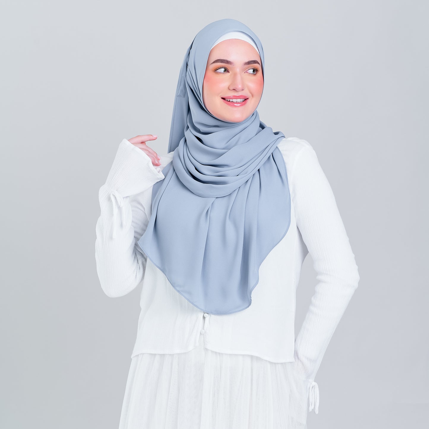 Tag n' Go Max [2M] | Premium Korean Chiffon in Powder Blue