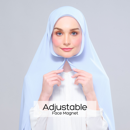 [As-Is] Instant Tag n' Go Shawl l Chiffon Silk in Powder Blue