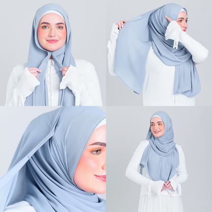 Tag n' Go Max [2M] | Premium Korean Chiffon in Powder Blue