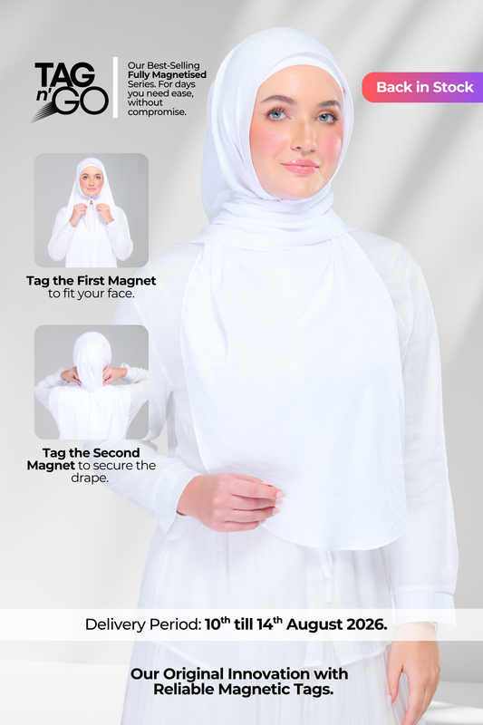 Instant Tag n' Go Shawl | Textured Silk in Pure White