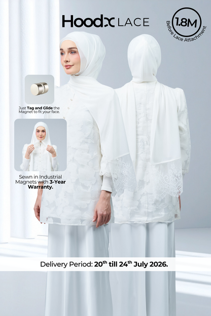HoodX Lace in Pure White