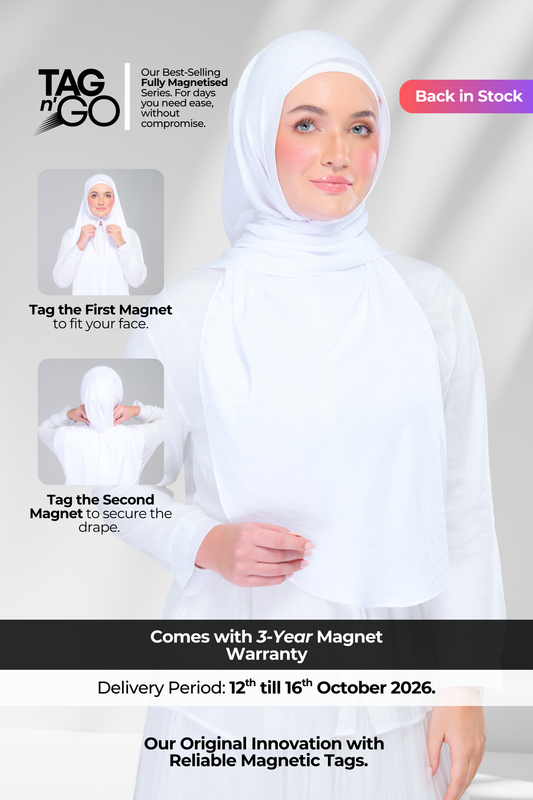 Instant Tag n' Go Shawl | Textured Silk in Pure White