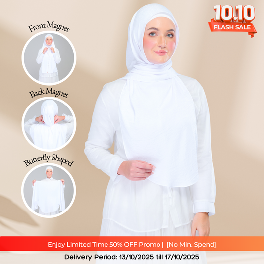 Instant Tag n' Go Butterfly | Textured Silk in Pure White