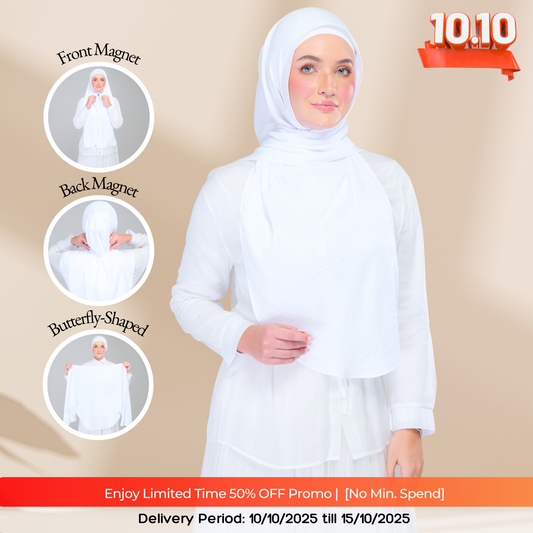Instant Tag n' Go Butterfly | Textured Silk in Pure White