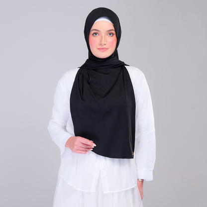 Instant Tag n' Go Shawl | Ribbed Jersey in Black