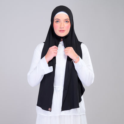 Instant Tag n' Go Shawl | Ribbed Jersey in Black