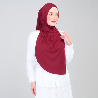 [As-Is] Instant Tag n' Go Shawl | Ribbed Jersey in Crimson