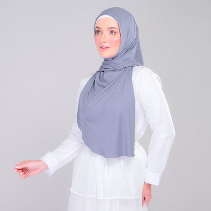 Instant Tag n' Go Shawl | Ribbed Jersey in Iron Grey