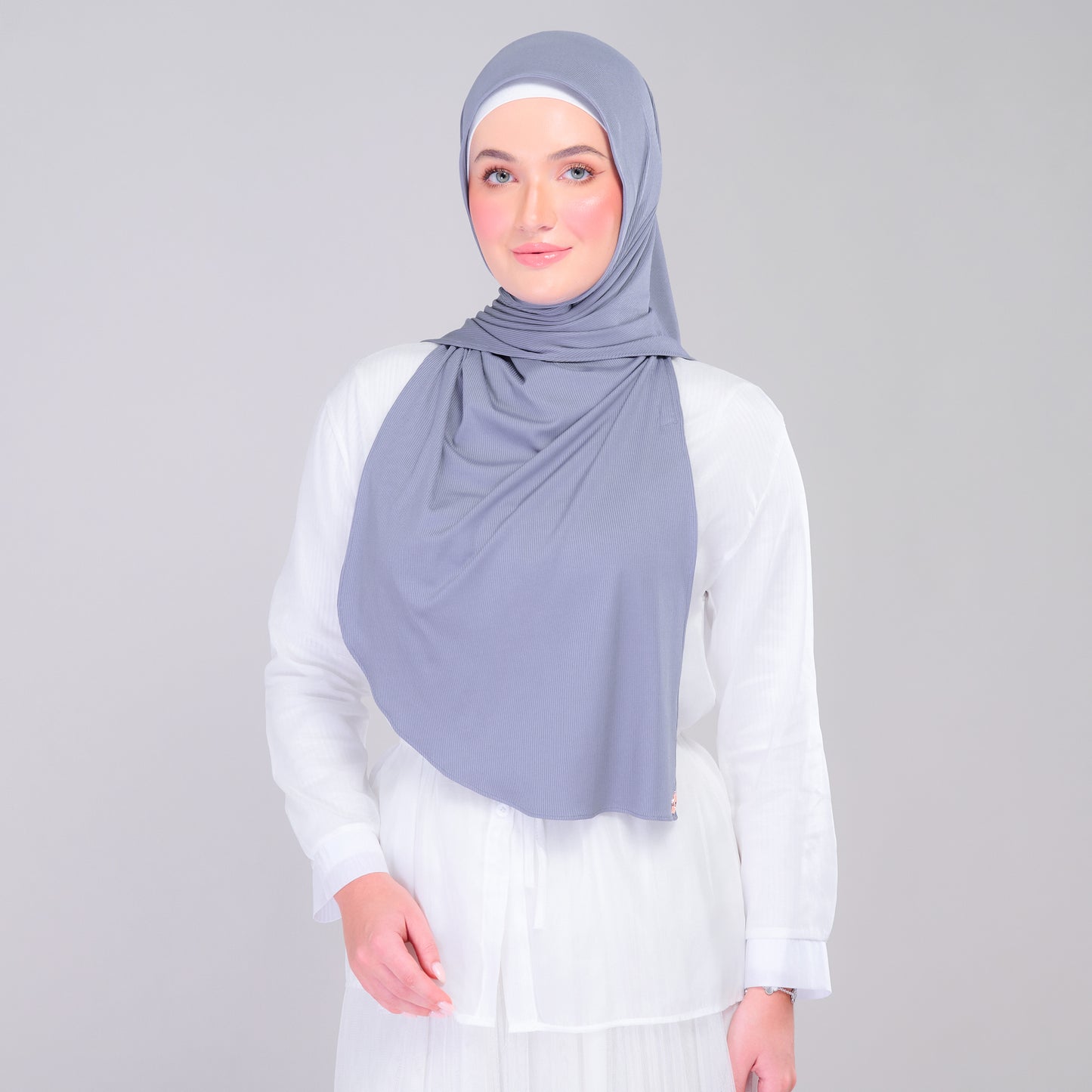 Instant Tag n' Go Shawl | Ribbed Jersey in Iron Grey