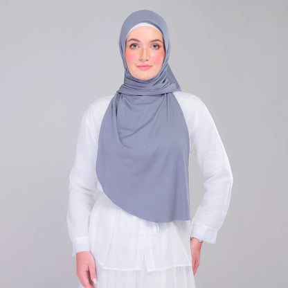 Instant Tag n' Go Shawl | Ribbed Jersey in Iron Grey