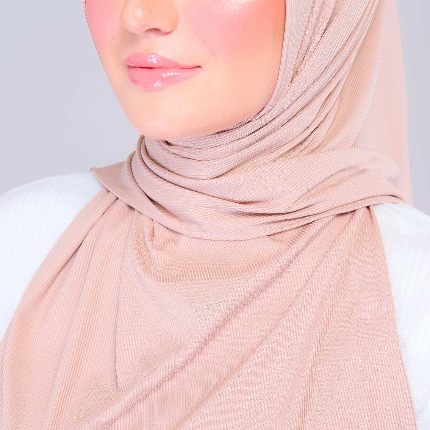 Instant Tag n' Go Shawl | Ribbed Jersey in Khaki