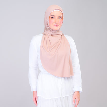 Instant Tag n' Go Shawl | Ribbed Jersey in Khaki