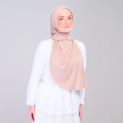 Instant Tag n' Go Shawl | Ribbed Jersey in Khaki