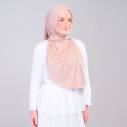 Instant Tag n' Go Shawl | Ribbed Jersey in Khaki