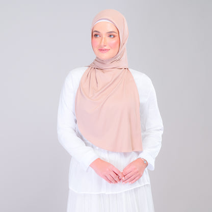 Instant Tag n' Go Shawl | Ribbed Jersey in Khaki