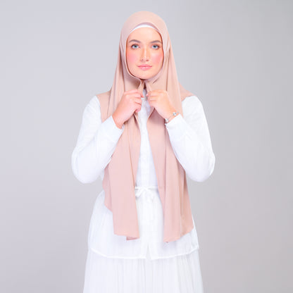 Instant Tag n' Go Shawl | Ribbed Jersey in Khaki