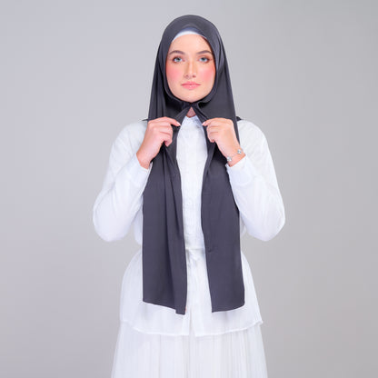 Instant Tag n' Go Shawl | Ribbed Jersey  in Metro Grey