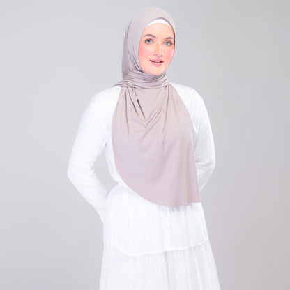 Instant Tag n' Go Shawl | Ribbed Jersey in Natural Taupe