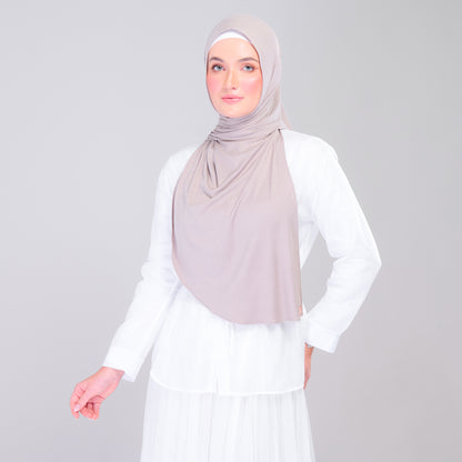 Instant Tag n' Go Shawl | Ribbed Jersey in Natural Taupe