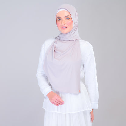 Instant Tag n' Go Shawl | Ribbed Jersey in Taupe