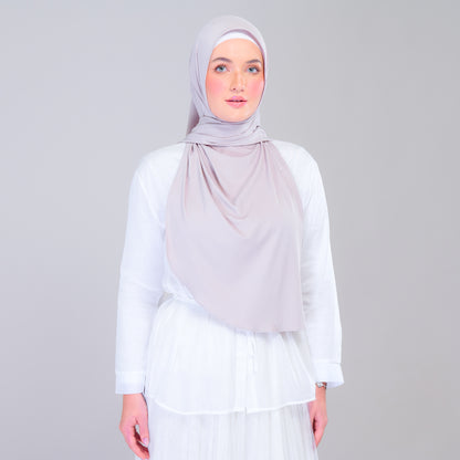 Instant Tag n' Go Shawl | Ribbed Jersey in Taupe