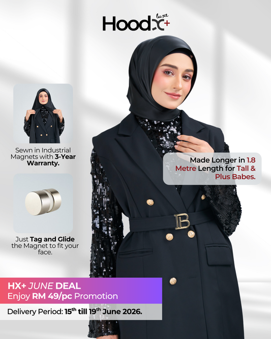 HoodX⁺Plus Luxe in Raven Black
