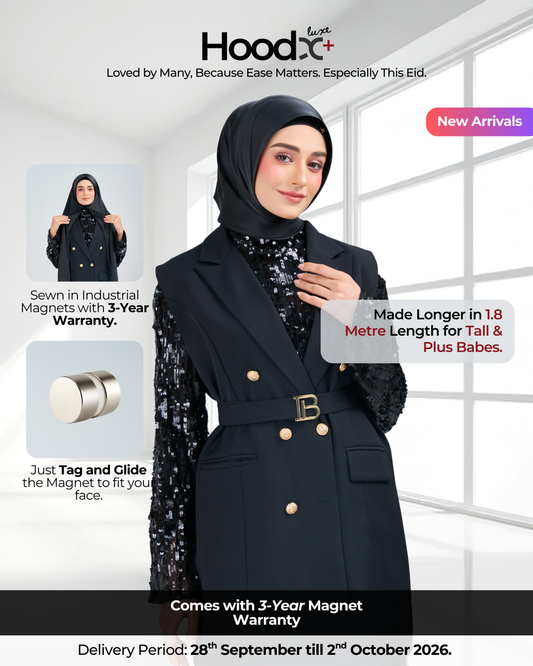 HoodX⁺Plus Luxe in Raven Black