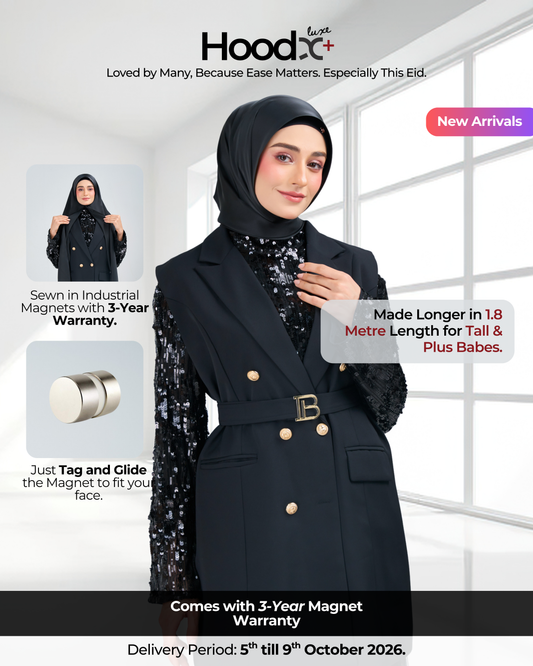HoodX⁺Plus Luxe in Raven Black